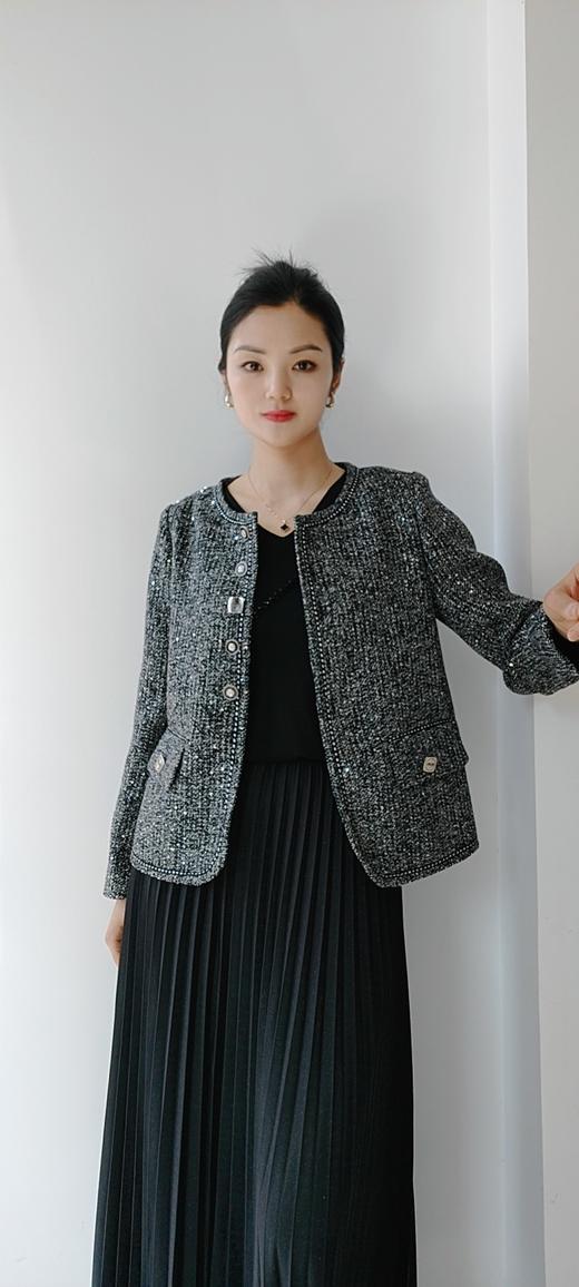 48M001斜钻V领网纱高弹时尚打底 商品图4