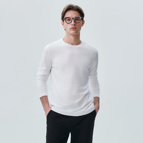 棉仓327801002-50支液态水柔棉长袖T恤