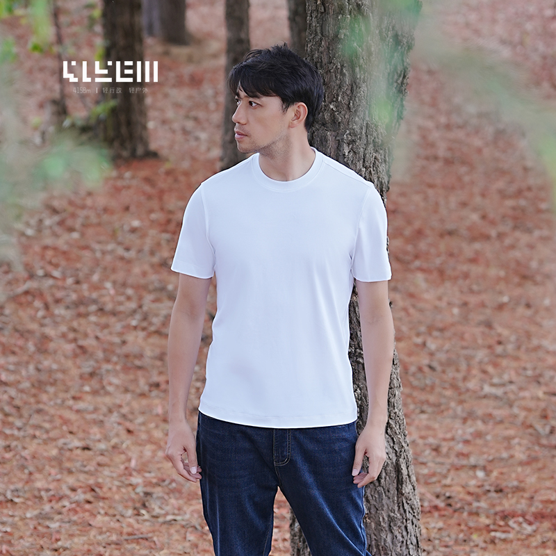 4158m山系行政布鲁尼液氨棉圆领T恤男