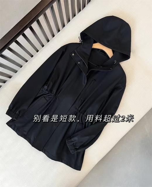 小禾同款含羊毛丝精纺连帽抽绳休闲OL同步外套夹克 商品图9
