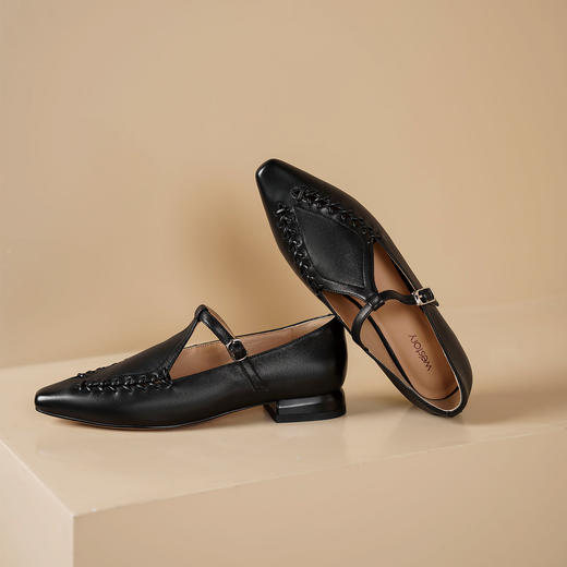 Westory2025年春季平跟尖头玛丽珍通勤休闲浅口单鞋S25AE58481 商品图0