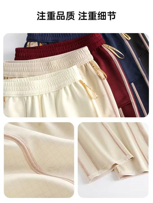 12.12样衣清仓！五只白鹅春季砂洗空气层垂感窄版直筒阔腿裤女时尚百搭樱花裤2502 商品图5