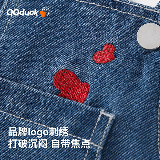 【清仓捡漏】【130-165】【可可鸭】女童春秋牛仔背带裙儿童连衣裙 商品图7