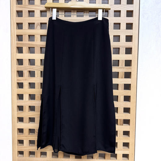 火桐hooton 重磅28姆米重绉 极简开叉真丝半裙GD80522 商品图1