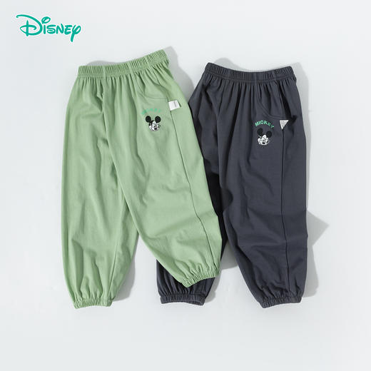 迪士尼2025春夏季新款男童米奇印花防蚊裤宽松透气速干凉爽运动裤休闲裤ZD2EK006 商品图5