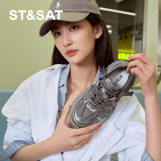 星期六时髦拼接增高厚底老爹鞋SSD1112O0I 商品图7