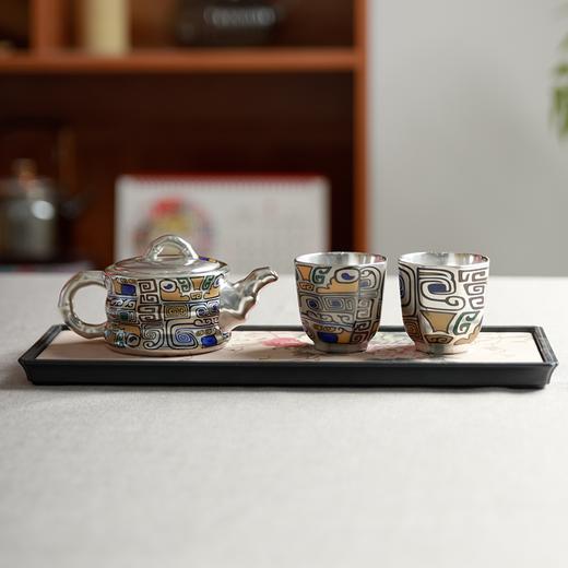 【2025年新款】拾物观心·掐丝满花鎏银茶器，极具东方雅韵，内里素雅如月，爱茶人的心头好 商品图2
