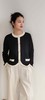 580922含羊毛小香风开衫，黑 白均码 商品缩略图0