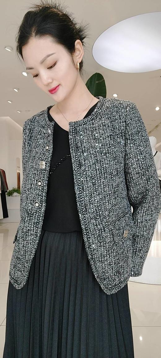 48M001斜钻V领网纱高弹时尚打底 商品图6