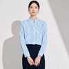 IWY/蓝白竖条纹衬衣女春季新款长袖正肩上衣高级感穿搭通勤女装1024B009+243033S1 商品缩略图4