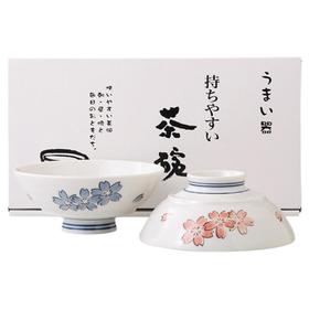 日本进口西庵窑手感舒适茶碗套装吉野樱