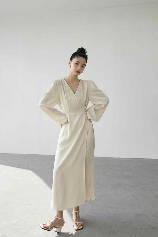 L.Fleuri 气质系带提花连衣裙 17923 商品图1