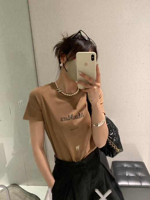 原版原单MAX精致字母T   进口精棉不变形显瘦T恤 商品图2