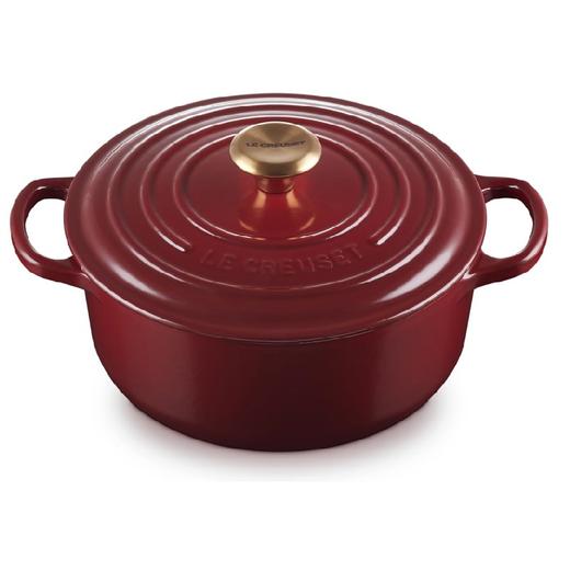法国进口（Le Creuset）酷彩铸铁锅圆形20cm2.4L石榴红色 商品图0