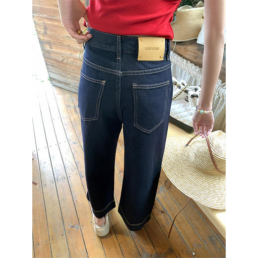 <曾小咸推荐>4.2现货秒杀 ！微信超特价！2色九分阔腿牛仔裤 日常189.99 立减100 秒杀89.99！！卡其色开衫秒杀59.99！！ 商品图4