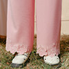 两三事仲夏花笺2025春季新款甜美绣花裤脚口蕾丝绑带直筒休闲裤女 商品缩略图3