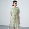 EITIE爱特爱夏季新款时尚圆领系带显瘦印花连衣裙7807512 商品缩略图2