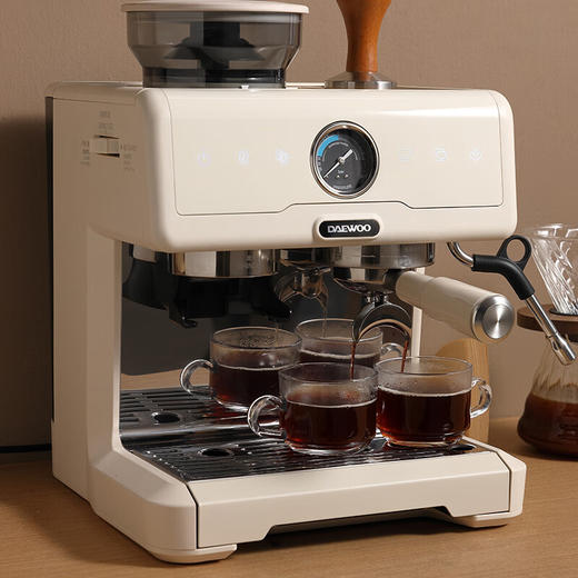 大宇（DAEWOO）咖啡机家用商用研磨一体式小型半自动咖啡机_DY-KF26A 商品图2