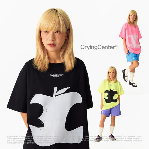 CryingCenter 3C苹果手绘荧光色短袖tee 哭喊中心 商品图0