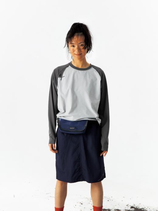 CryingCenter 经典男女情侣速干插肩袖宽松圆领打底TEE长袖 商品图2