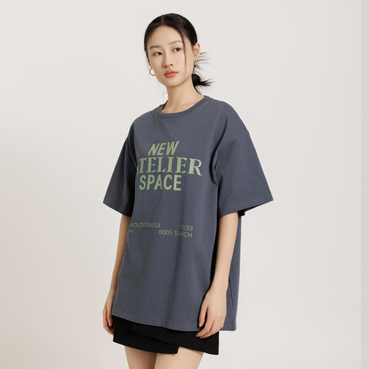 weyo夏季女宽松休闲字母印花T恤显瘦舒适透气短袖上衣多款百搭T恤任选 商品图6