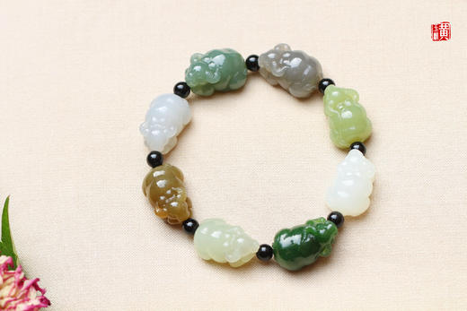 和田玉多宝牛【扭转乾坤】手串 商品图2