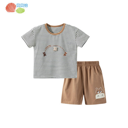 【网眼透气凉感套装】25夏季新款男童冰感T恤短袖宽松短裤套装 商品图2