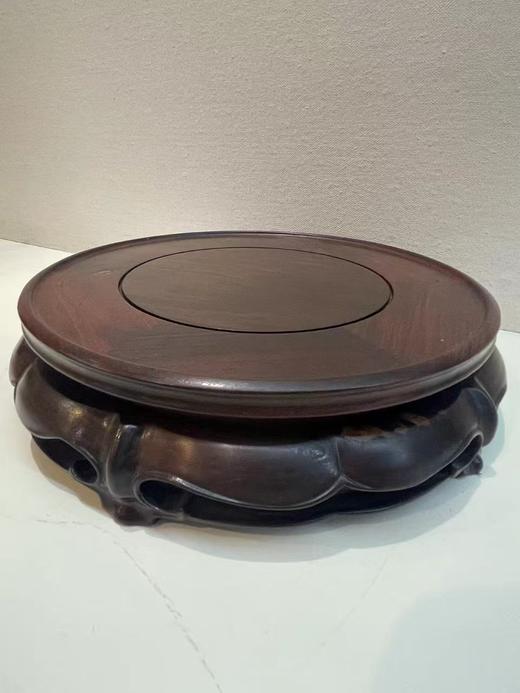 旋转莲花酸枝底座20*20*5cm 商品图0