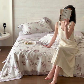 自然醒花卉60支天丝数码印花夏被四件套高级夏季可水洗莱赛尔凉感薄款空调被夏被子TD