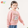贝贝怡2025春秋新款女童圆领卫衣卡通猫咪印花套头上衣运动休闲卫衣 商品缩略图3