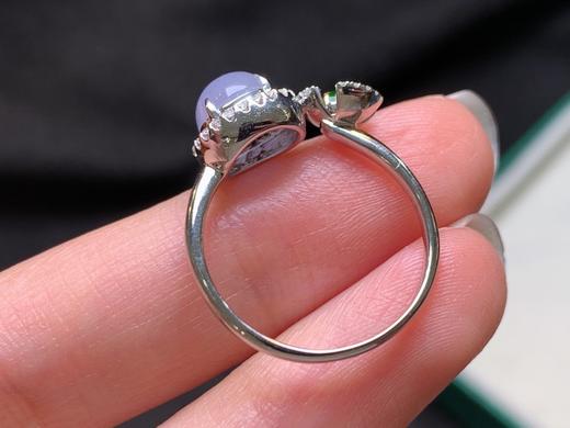 紫罗兰蛋面翡翠戒指 商品图4