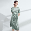 EITIE爱特爱夏季新款单侧提褶法式气质显瘦高腰连衣裙7807532 商品缩略图1