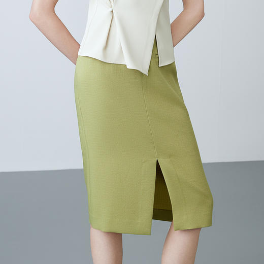 EITIE爱特爱夏季新款优雅温柔高腰显瘦半身裙7806505 商品图3