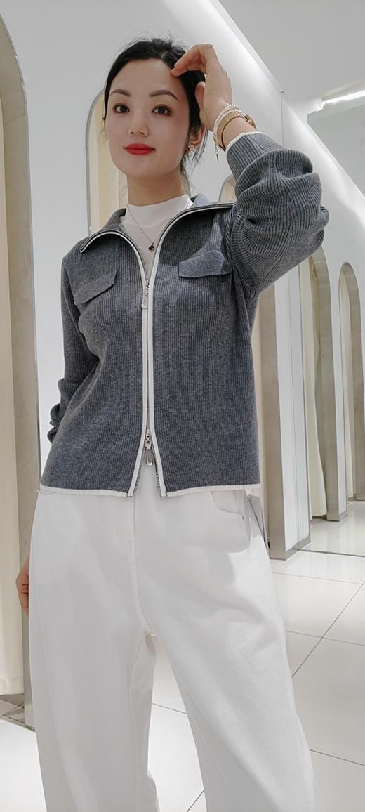 585115羊毛双头拉链开衫 商品图1