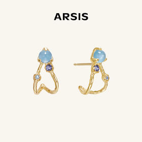 ARSIS银饰｜秘密花园系列 仲夏蓝调耳钉