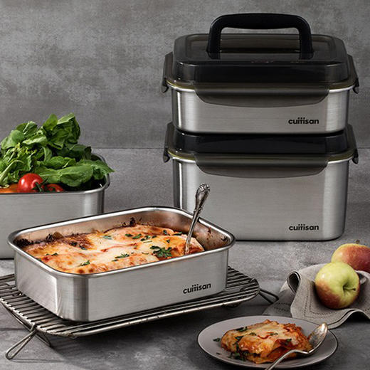 cuitisan酷艺师符号系列316不锈钢可微波饭盒餐盒便当盒食品级收纳保鲜盒 商品图3