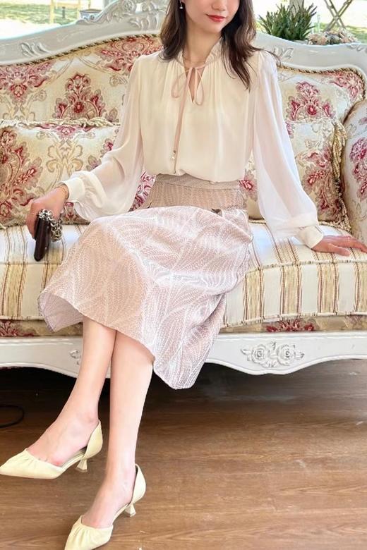 Le Malene 优雅知性肌理感高腰半裙 17922 商品图5