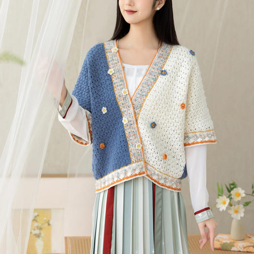 苏苏姐家花辞开衫手工diy钩针编织毛线团外套衣服材料包 商品图3