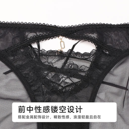 都市丽人薄透丝滑蕾丝网布系列蕾丝三角裤LKH3A9 商品图8