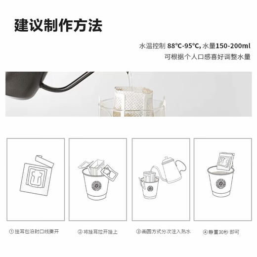 50克比顿咖啡·庄园冠豆军挂耳咖啡 商品图4