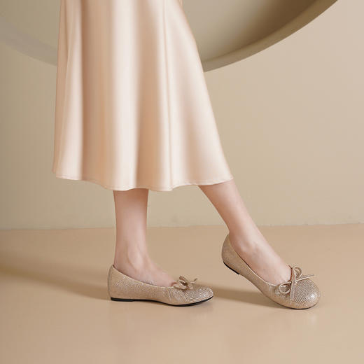 Westory2025年春季圆头满钻平跟休闲通勤百搭浅口单鞋W25AE59071 商品图6