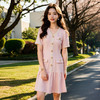 奢姿大码女装2025夏季荷叶摆时尚连衣裙胖妹妹轻奢优雅V领裙子9952890379 商品缩略图1