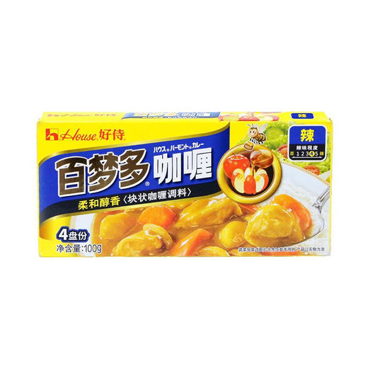 好侍百梦多块状咖喱调料 4号 辣 100g 商品图0