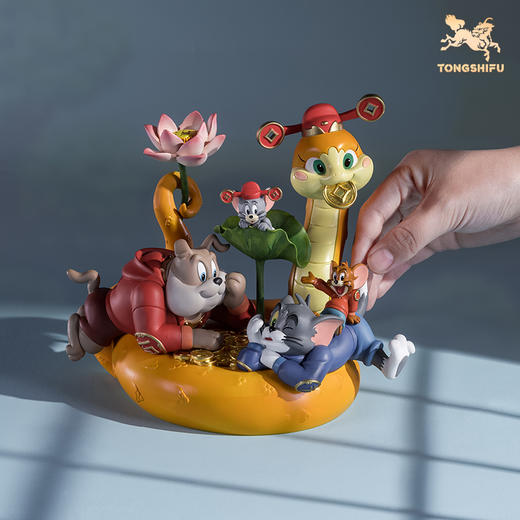 铜师傅 正版授权《猫和老鼠》蛇年纪念版 限量手办 桌面铜摆件 工艺品 商品图3