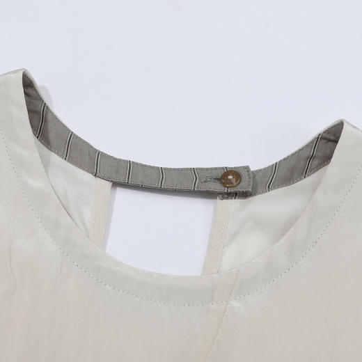 谜底连衣裙无袖女2025夏季新品度假不规则合身A字型长裙252ML0549 商品图3