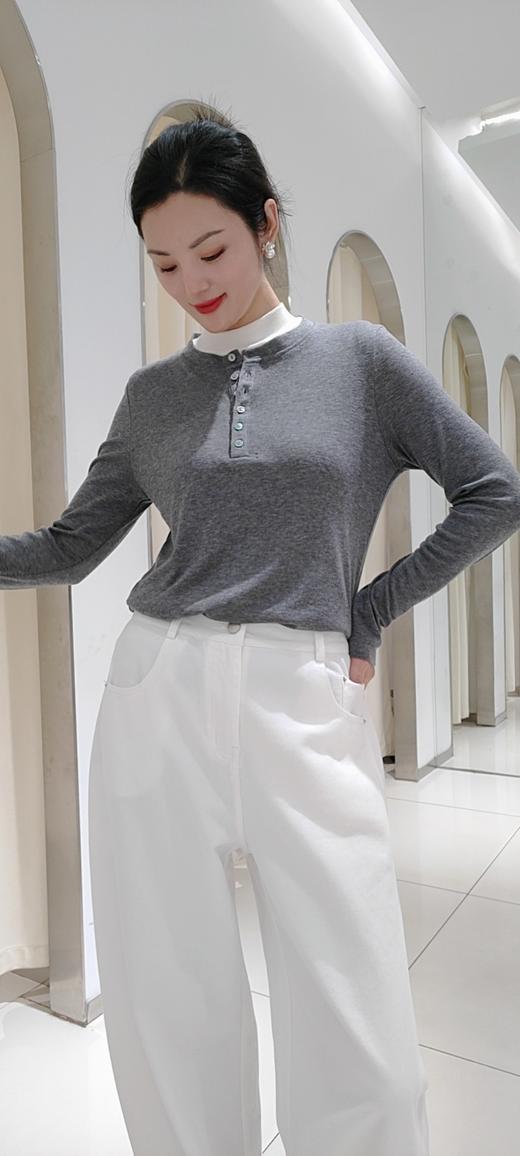 福利款485165天丝羊毛六扣打底衫 商品图2