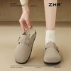 ZHR则则真皮牛反绒半拖包头勃肯鞋女情侣款百搭ins半拖鞋女博肯鞋 商品缩略图2