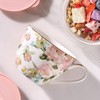 nosin诺轩早餐杯子燕麦杯陶瓷泡麦片田园风大容量马克杯带盖水杯诺轩骨瓷野玫瑰早餐杯 商品缩略图4