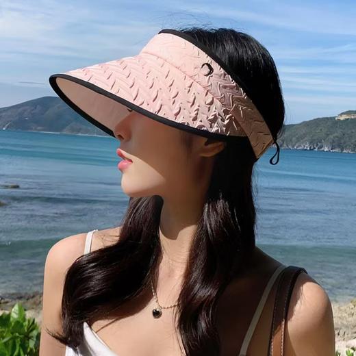【透气不闷热！大檐防晒草编帽】新款夏季空顶帽女遮脸大帽檐防晒紫外线遮阳新款太阳帽草编帽子。ry 商品图9