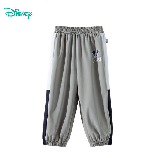 迪士尼2025春夏季新款男童米奇印花防蚊裤宽松透气速干运动裤休闲裤ZD2EK009 商品图3